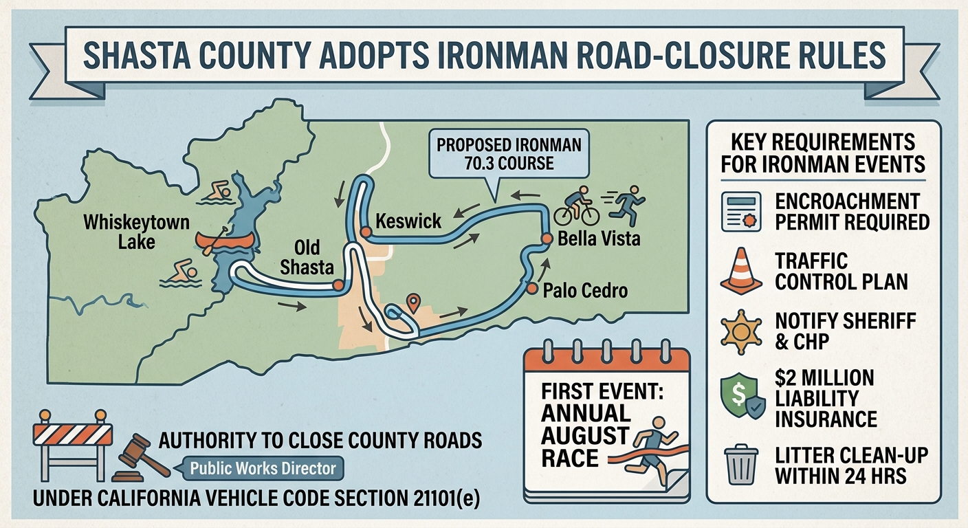 Shasta County adopts Ironman road-closure rules for future events
