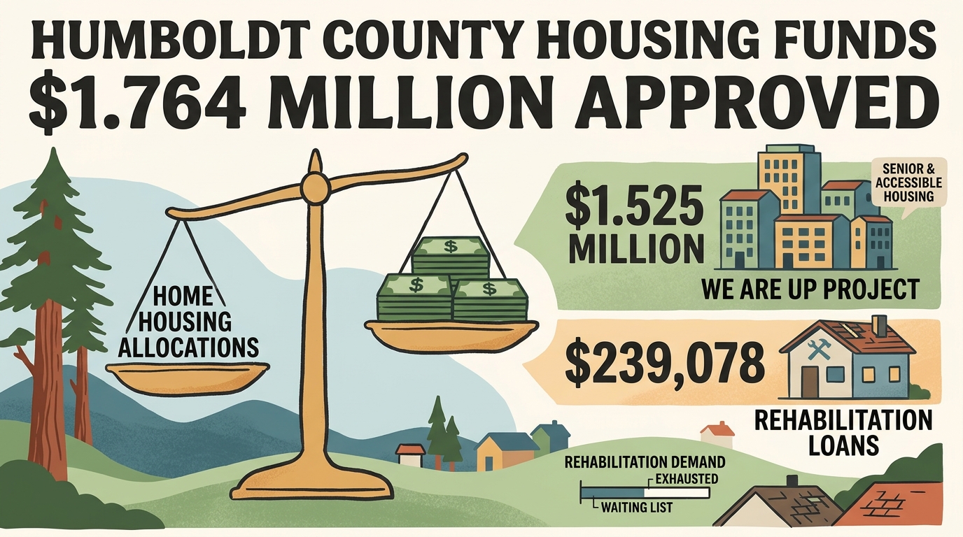 Humboldt supervisors approve $1.764 million in HOME housing allocations
