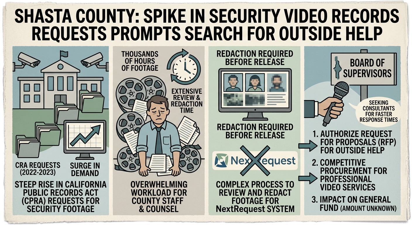 Shasta County seeks outside help as security-video public records requests surge