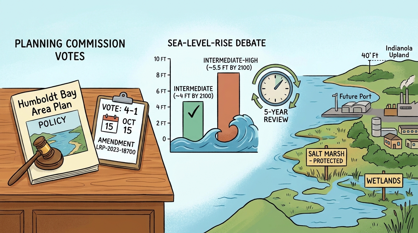 Humboldt Planning Commission votes to advance Bay plan after sea-level-rise debate