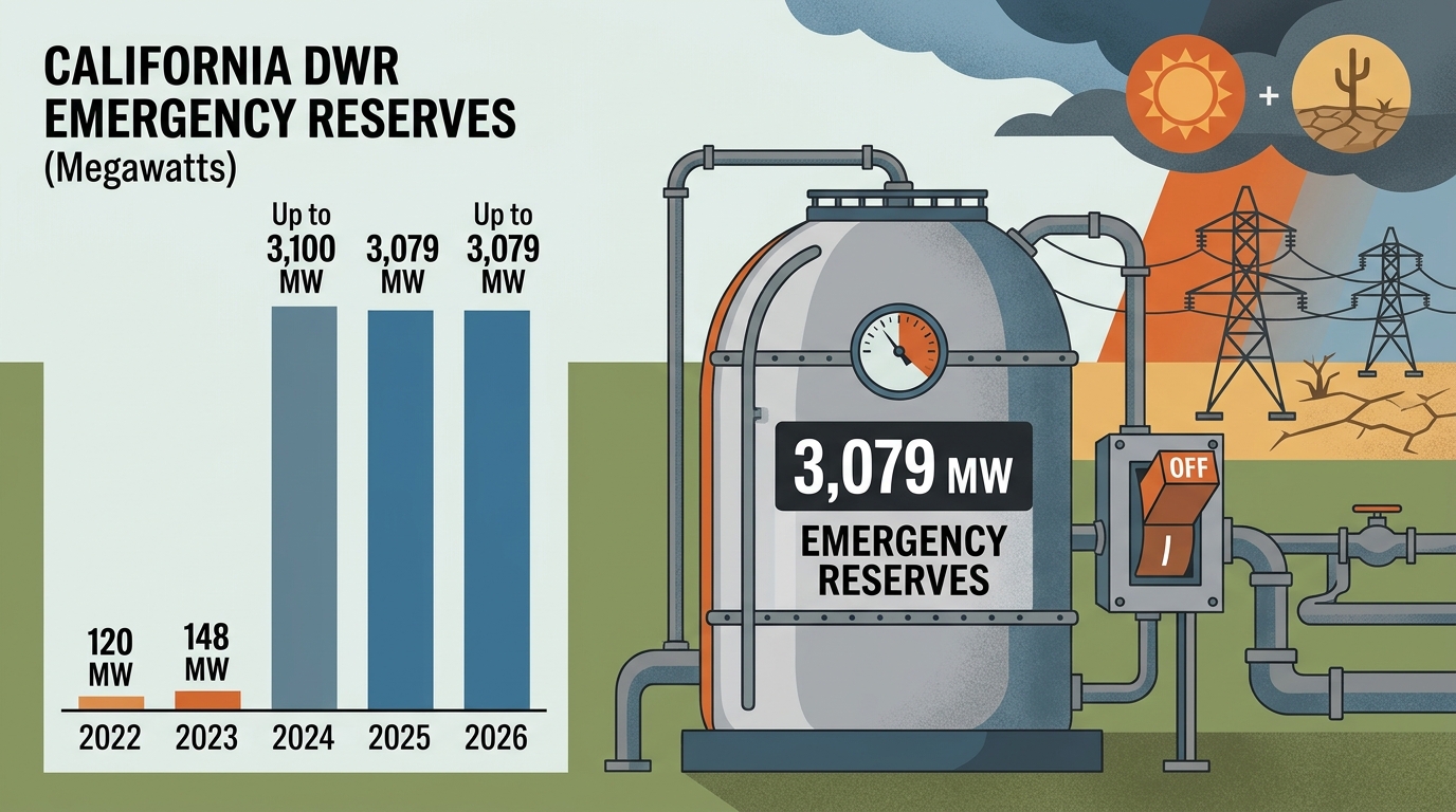 DWR reports up to 3,079 MW in emergency natural-gas reserves for extreme events