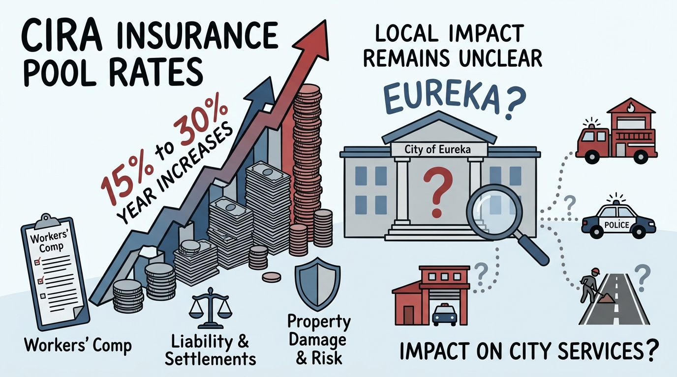 Eureka council hears of 15% to 30% annual CIRA rate increases, but local impact remains unclear