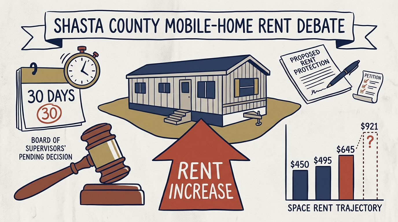 Shasta supervisors set 30-day deadline to revisit mobile-home rent protections