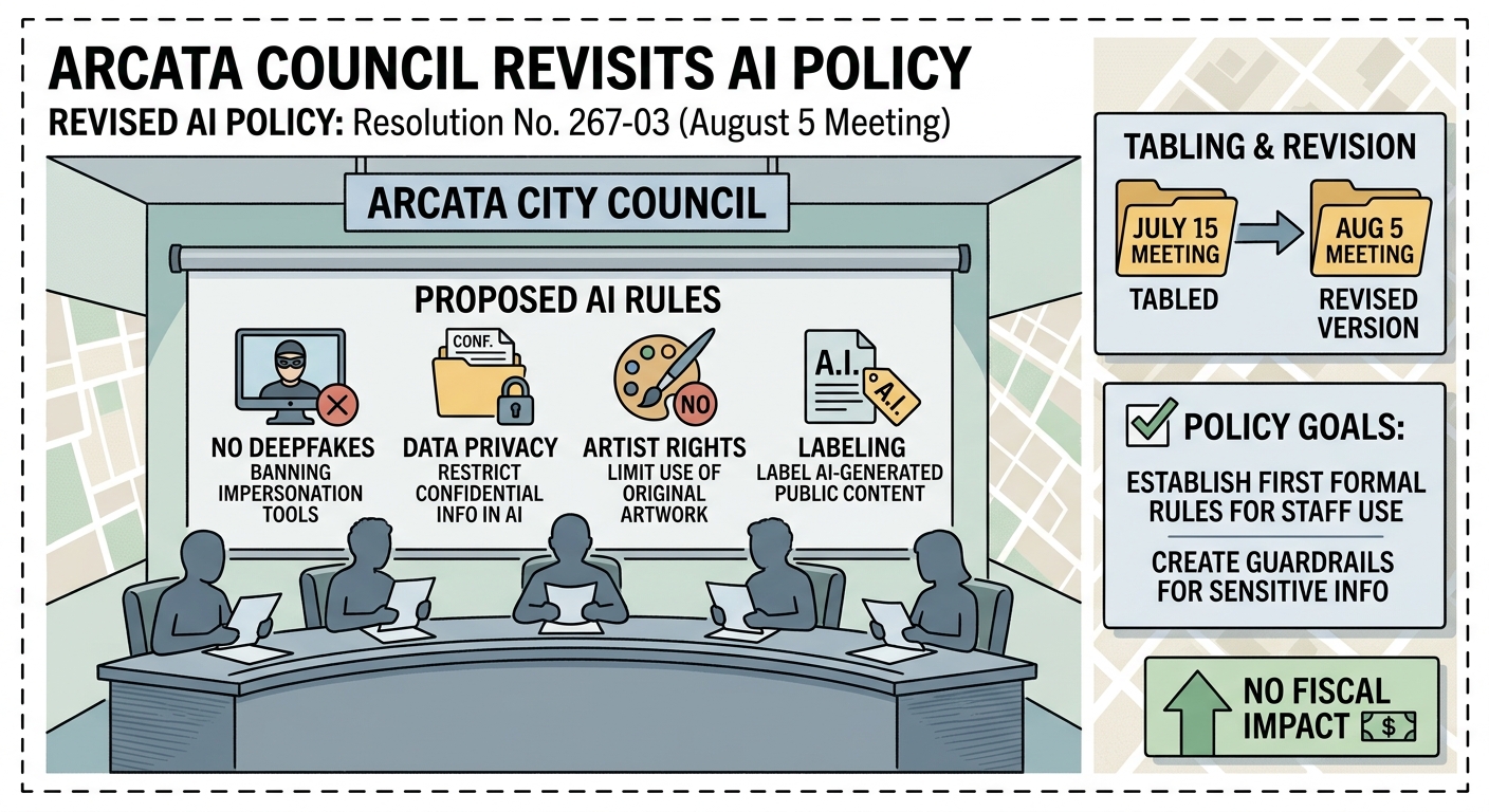 Arcata council brings revised AI policy back after July tabling