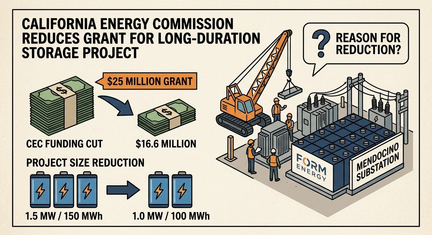 CEC moves to cut Form Energy storage grant by $8.33 million