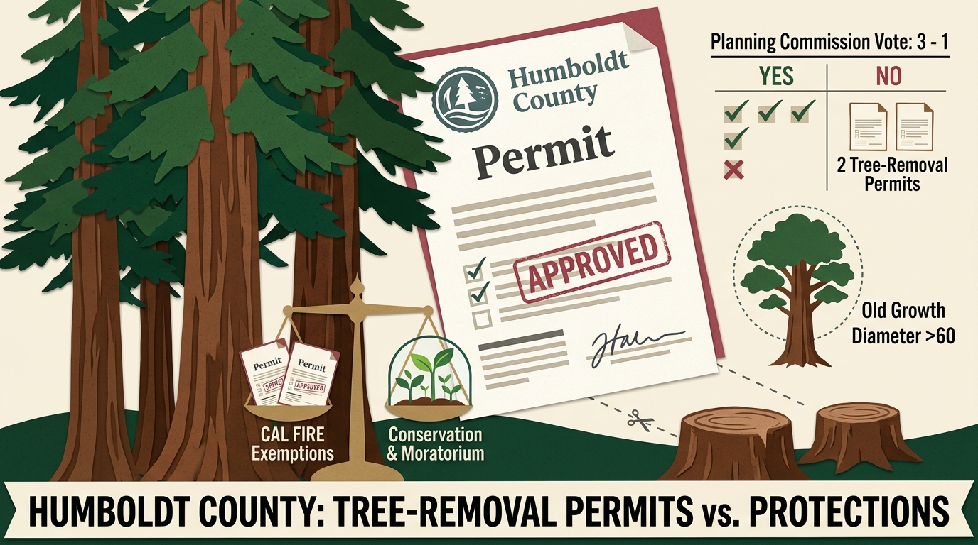 Humboldt commission approves two tree-removal permits as county weighs broader protections