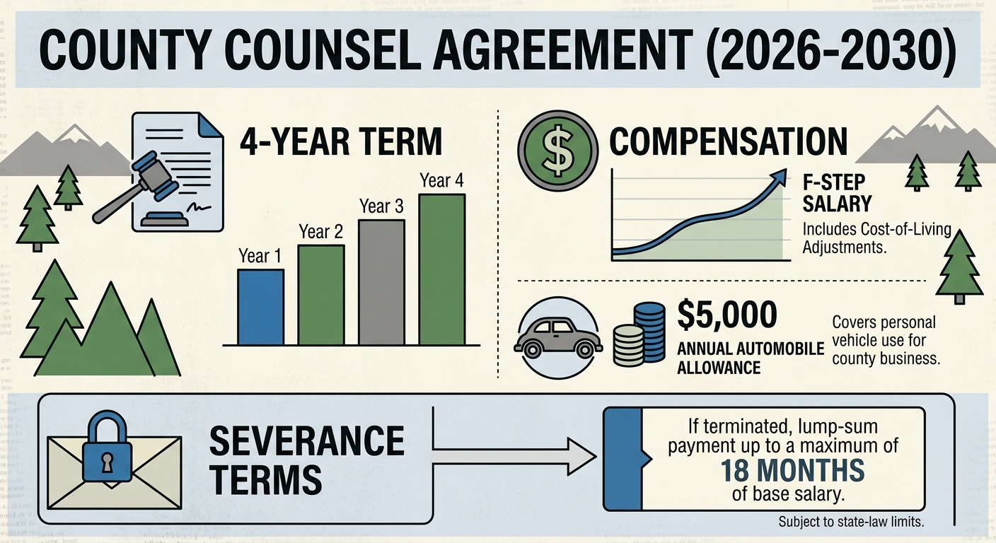 Shasta County agreement gives County Counsel Joseph Larmour a four-year term