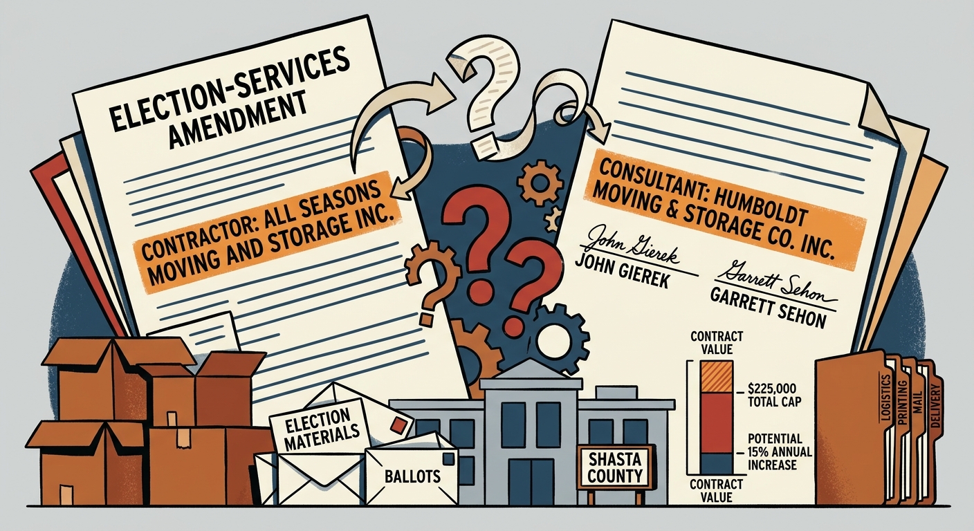 Shasta County election-services amendment names two different companies