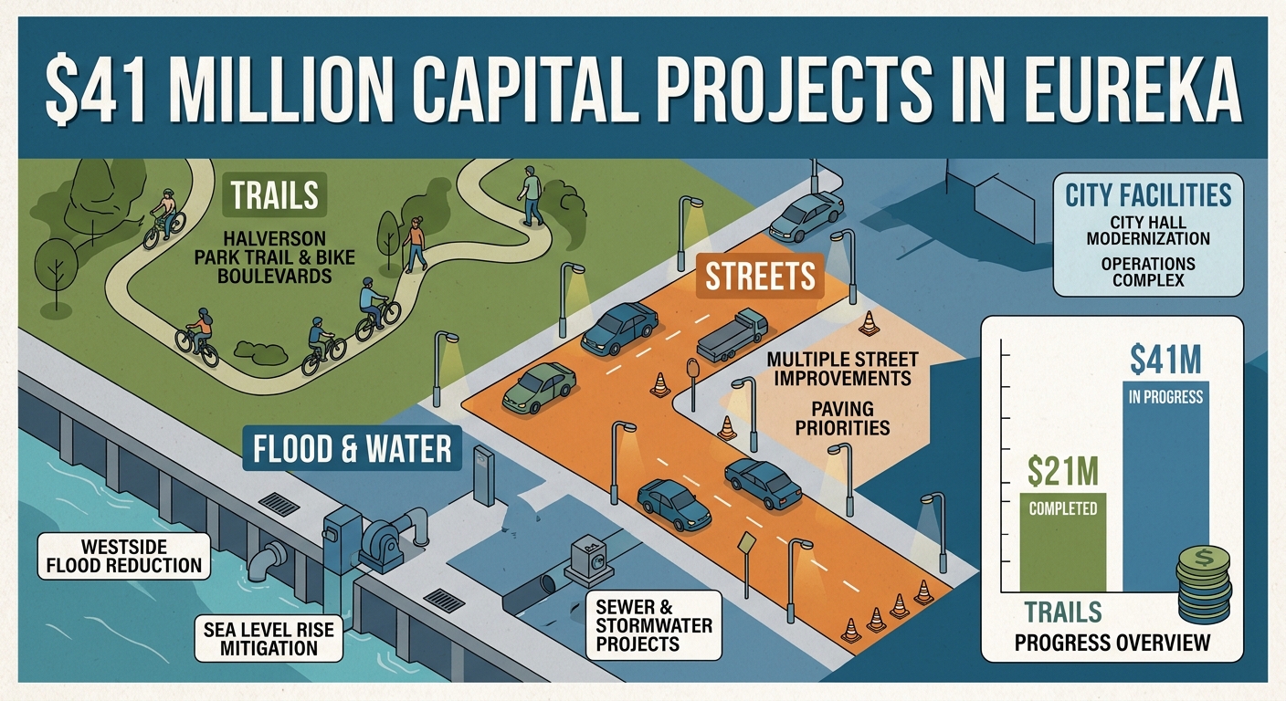 Eureka lays out about $41 million in capital projects, including streets, trails and flood work