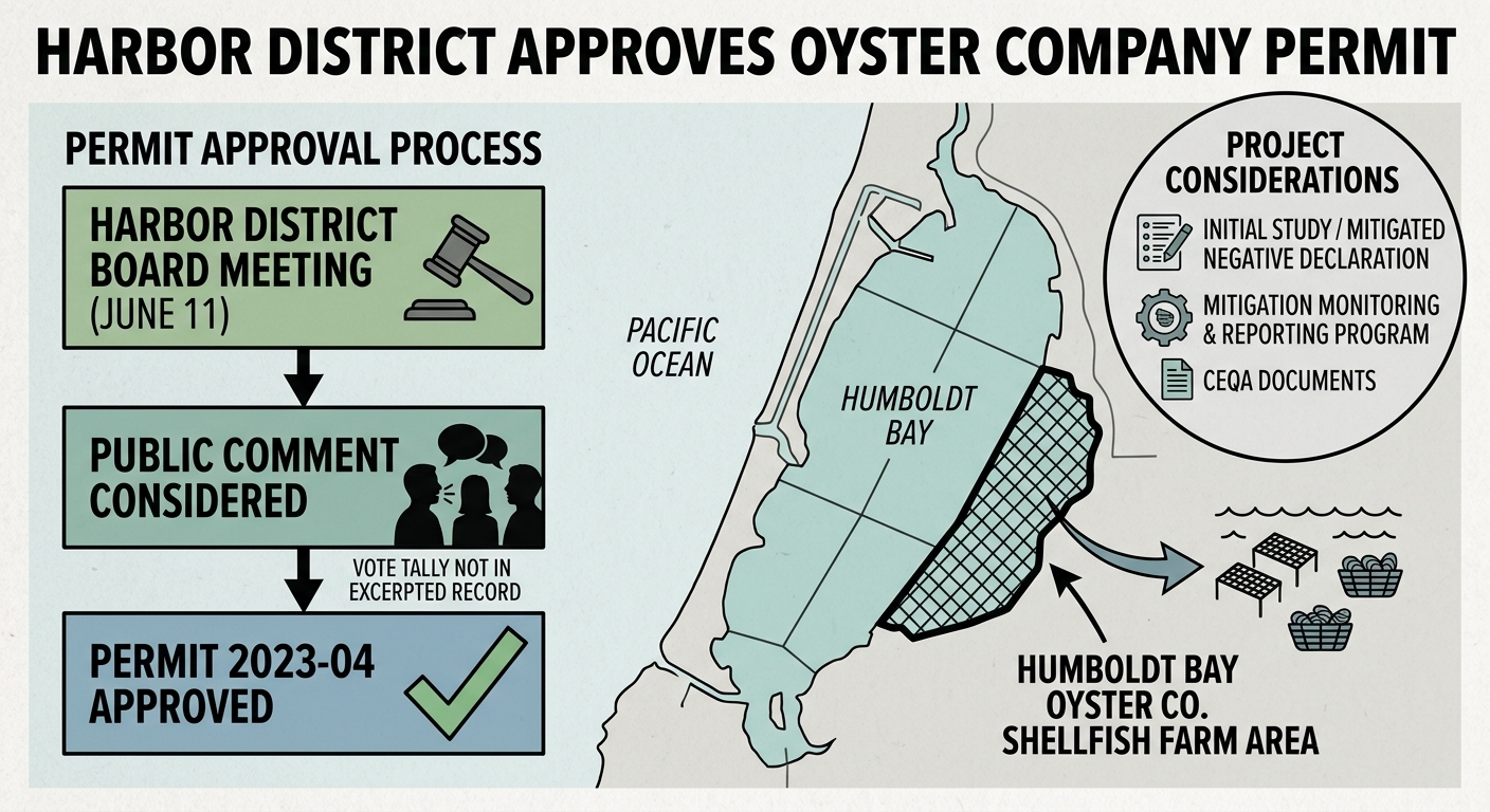 Harbor District approves Humboldt Bay Oyster Company shellfish-farm permit