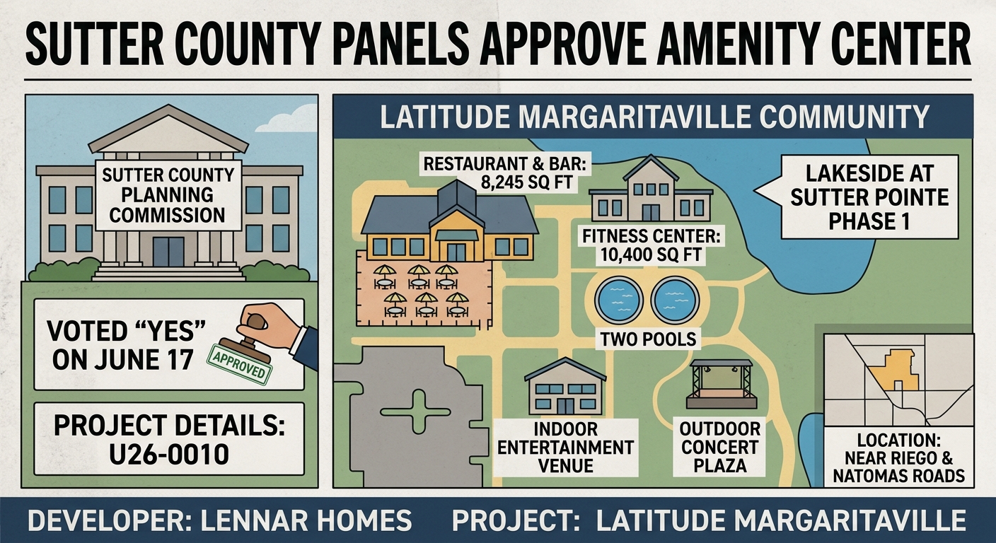 Sutter County panel approves Lennar amenity center for Latitude Margaritaville community