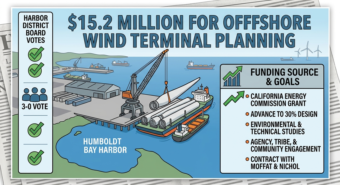 Harbor District authorizes $15.2 million in expanded offshore-wind terminal planning