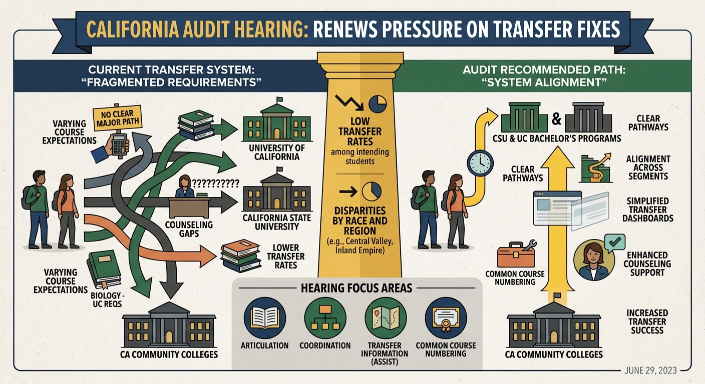 California audit hearing renews pressure on transfer fixes