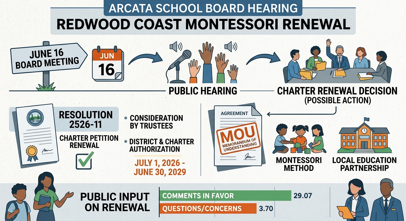 Arcata school board to hold hearing on Redwood Coast Montessori renewal