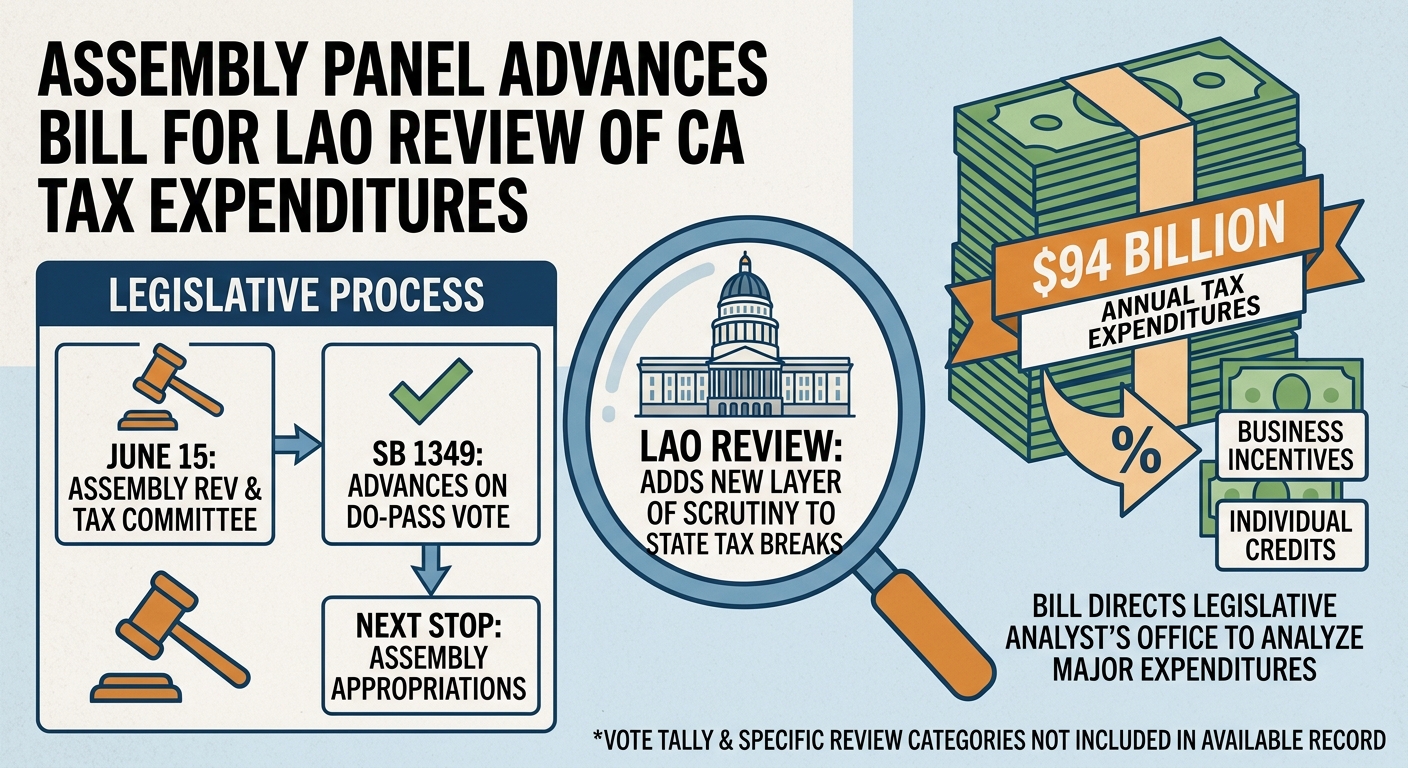 Assembly panel advances bill for LAO review of California tax expenditures