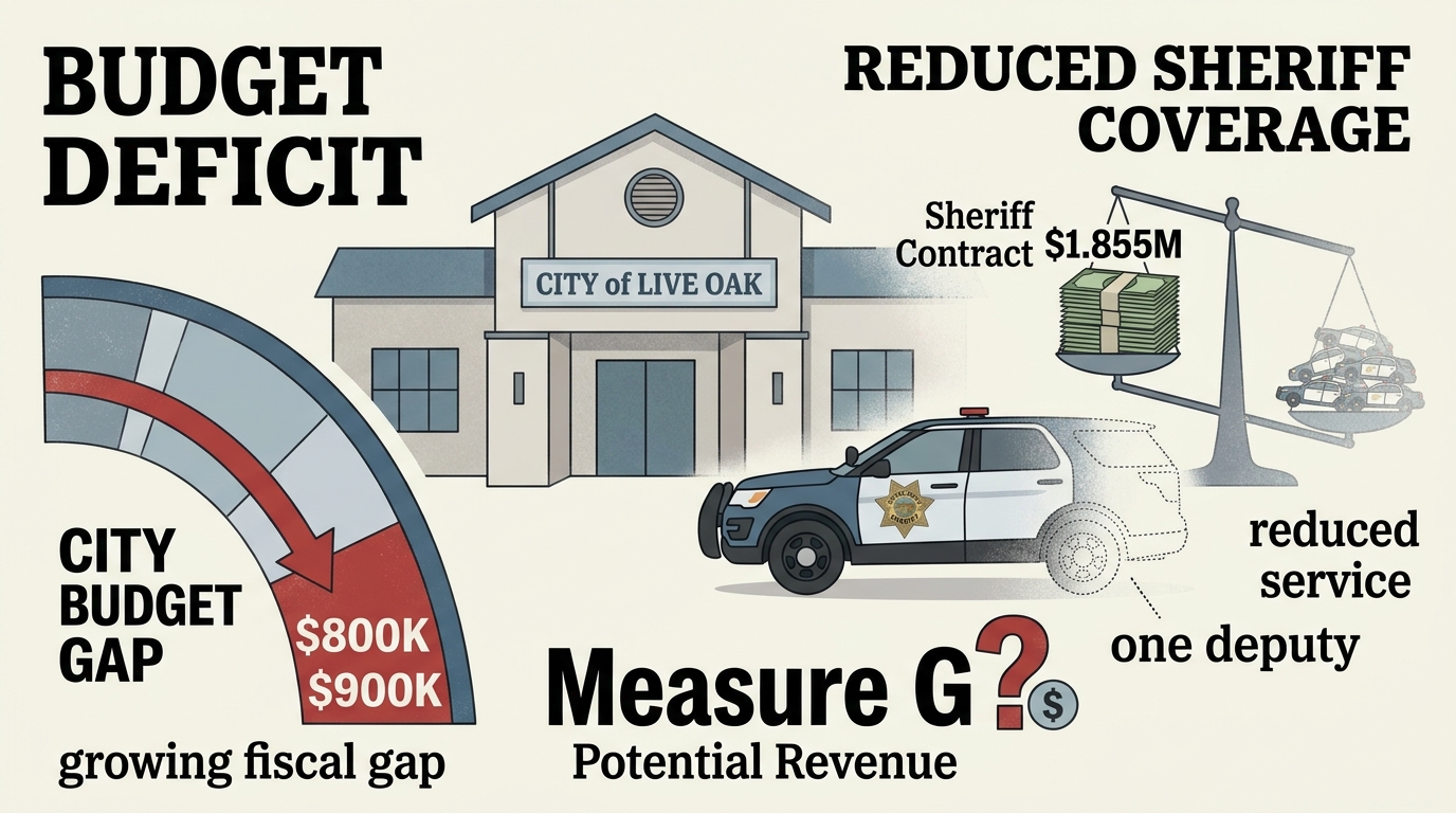 Live Oak approves reduced Sutter County sheriff coverage as fiscal gap grows