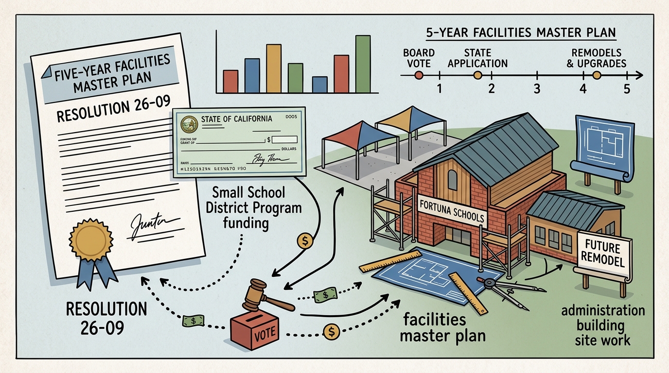Fortuna trustees scheduled facilities-plan vote tied to state small-district funding