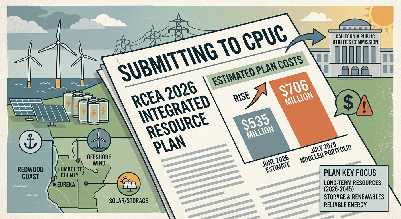 RCEA to file 2026 resource plan with CPUC as modeled costs rise to $706 million