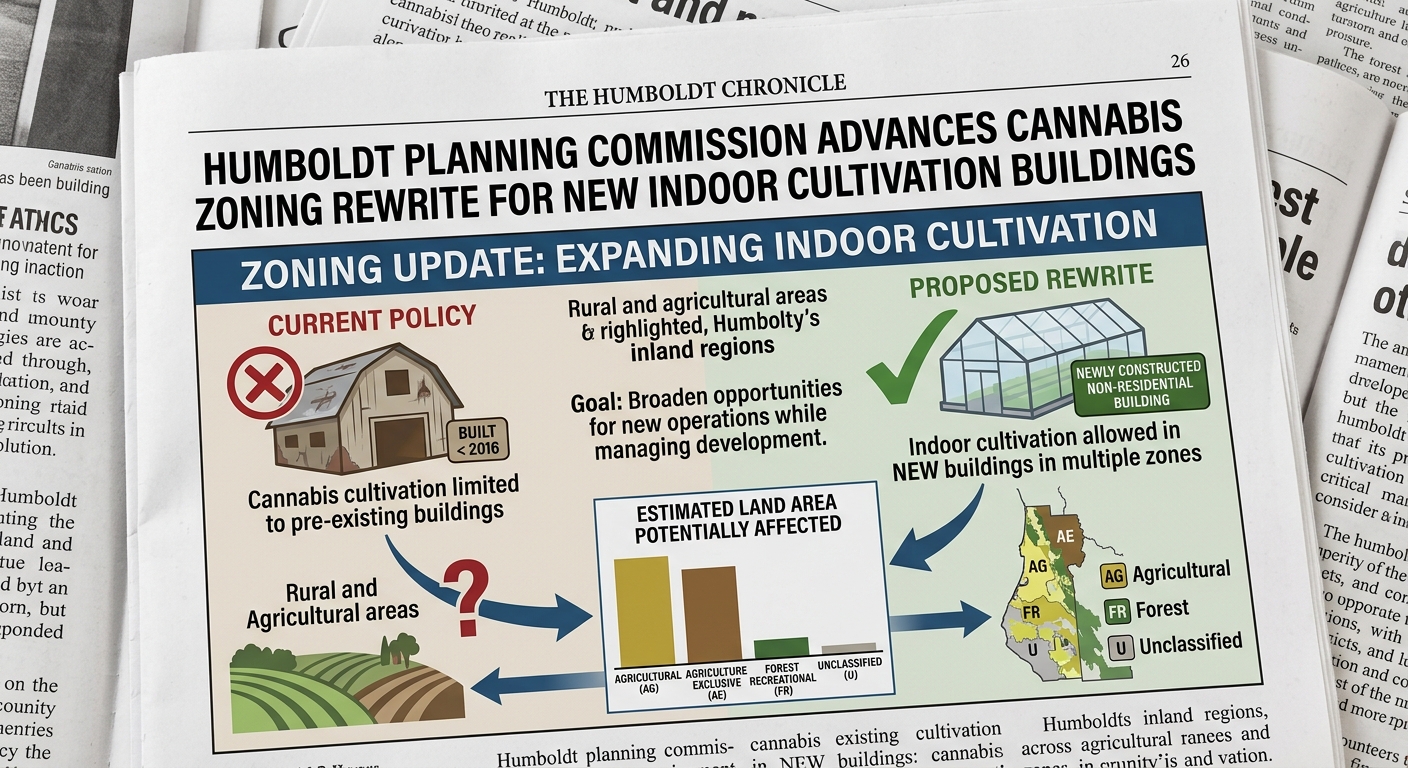 Humboldt planning commission advances cannabis zoning rewrite for new indoor cultivation buildings