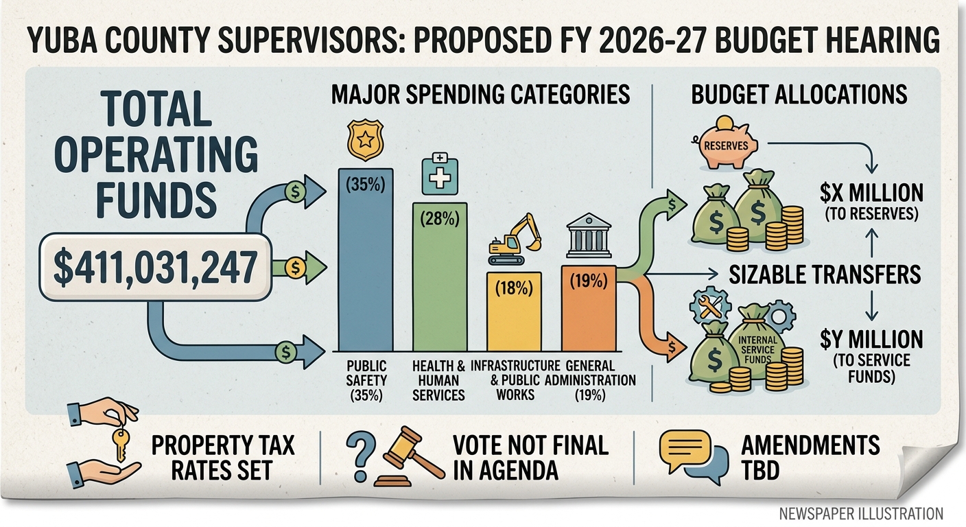 Yuba County agenda puts $411 million budget hearing before supervisors