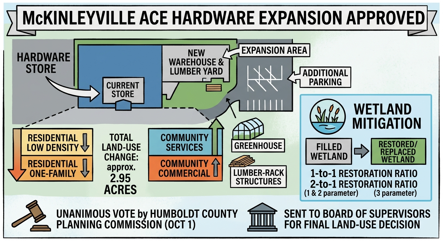 Humboldt Planning Commission approves McKinleyville Ace Hardware expansion package