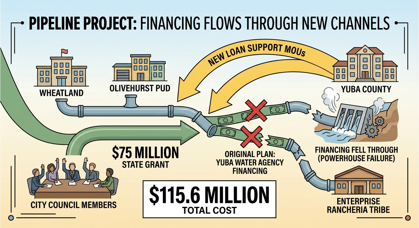 Wheatland approves loan MOUs for South County wastewater project after Yuba Water financing fell through