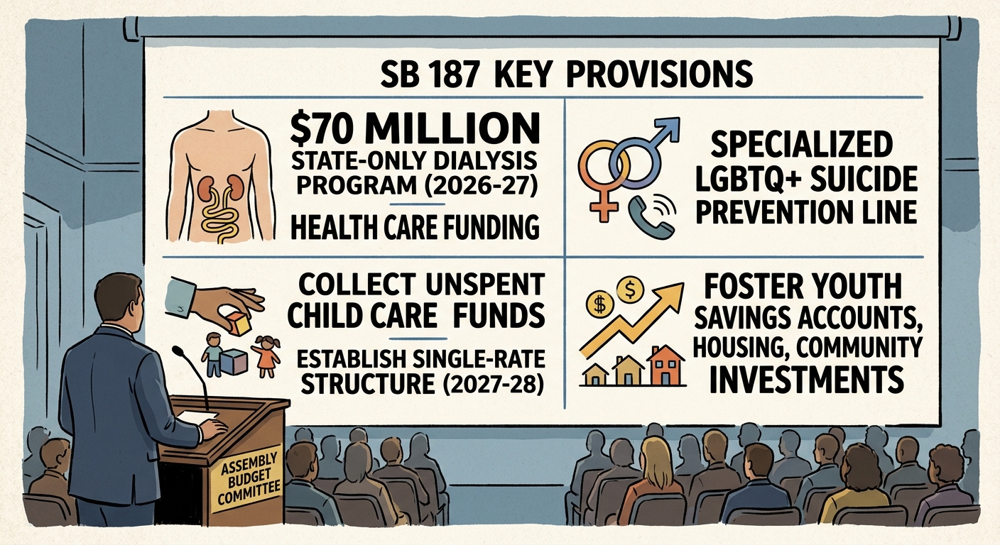 Assembly budget hearing spotlights SB 187’s dialysis, child care and LGBTQ+ line provisions