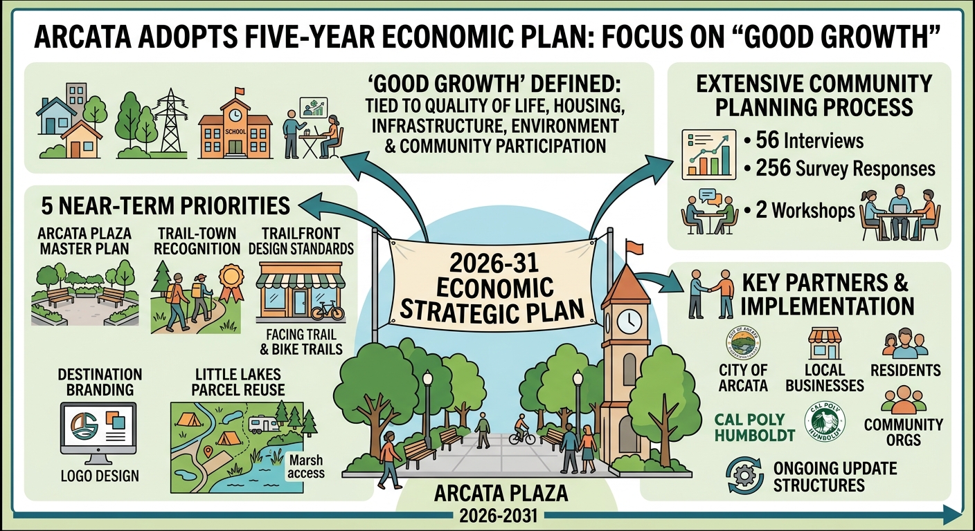 Arcata adopts five-year economic plan focused on ‘good growth’