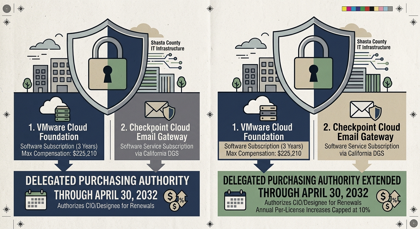 Shasta County advances two cybersecurity software purchases, long-term renewal authority