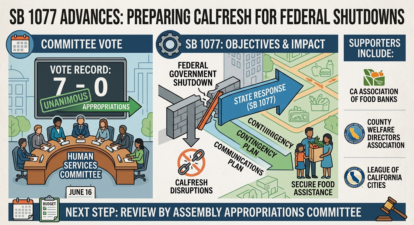 Assembly committee advances bill to prepare CalFresh shutdown response