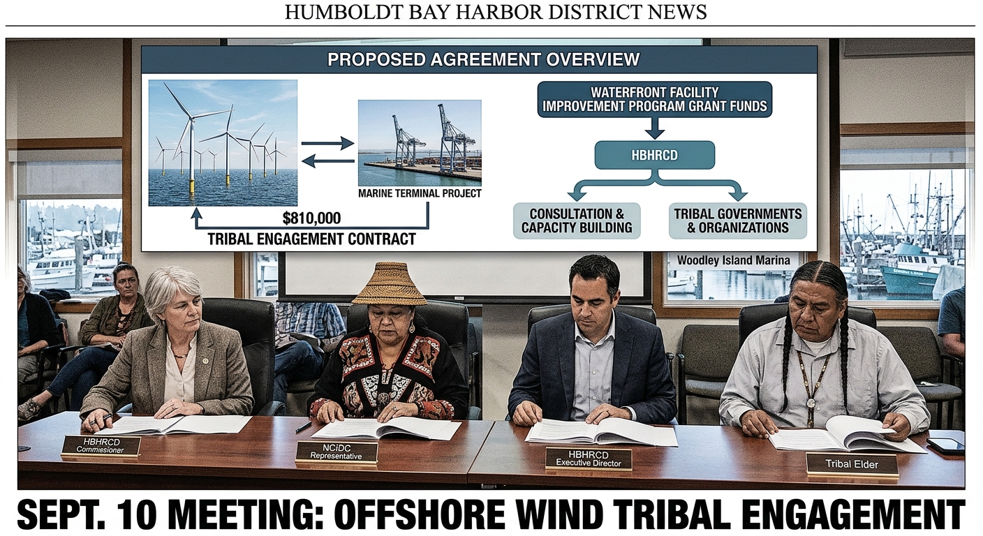 Harbor District puts $810,000 tribal engagement contract on Sept. 10 agenda for offshore wind terminal work