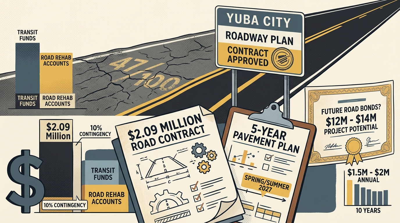 Yuba City approves $2.09 million road-planning contract as officials weigh future financing