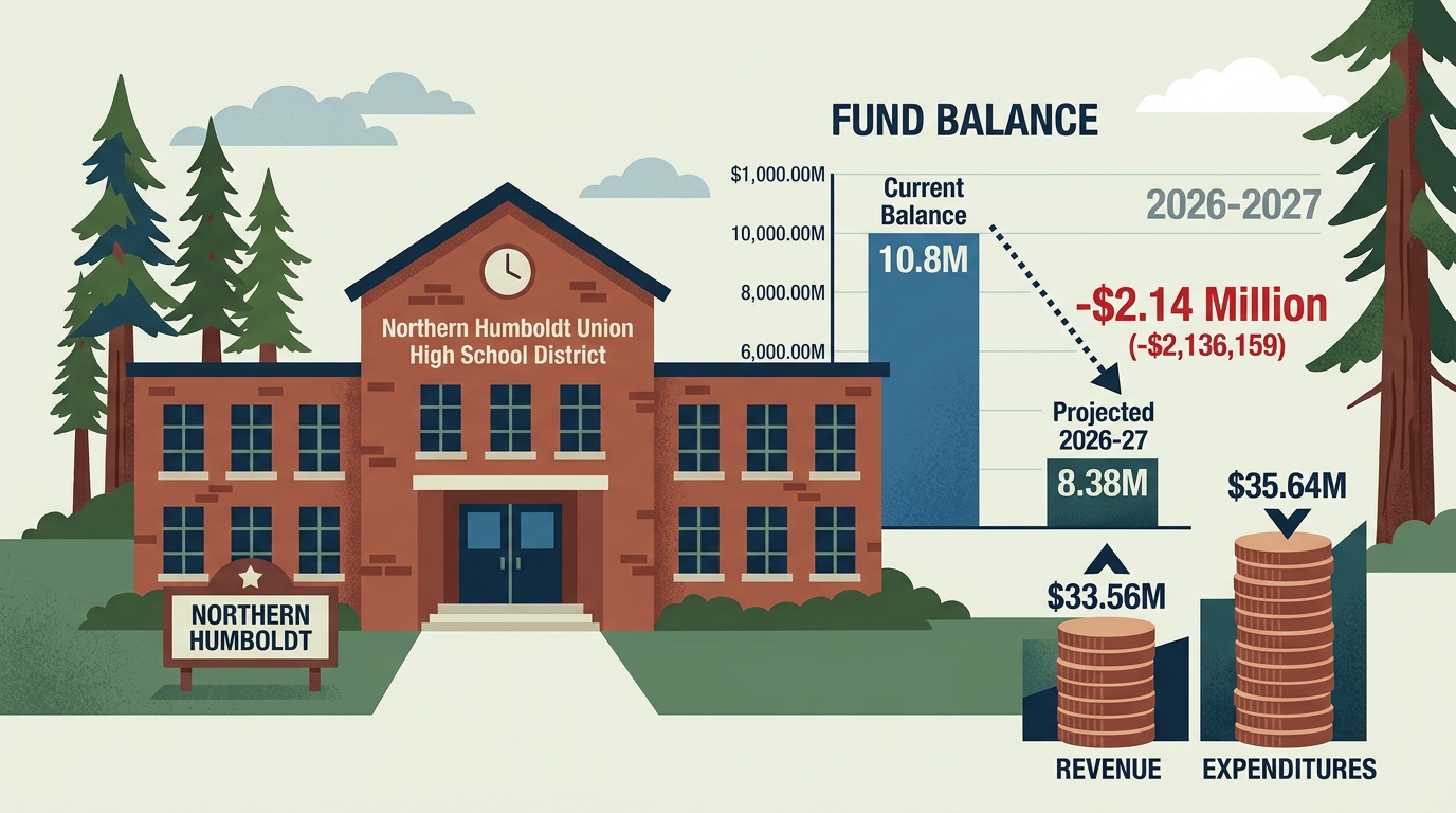 Northern Humboldt projects $2.14 million decline in 2026-27 fund balance