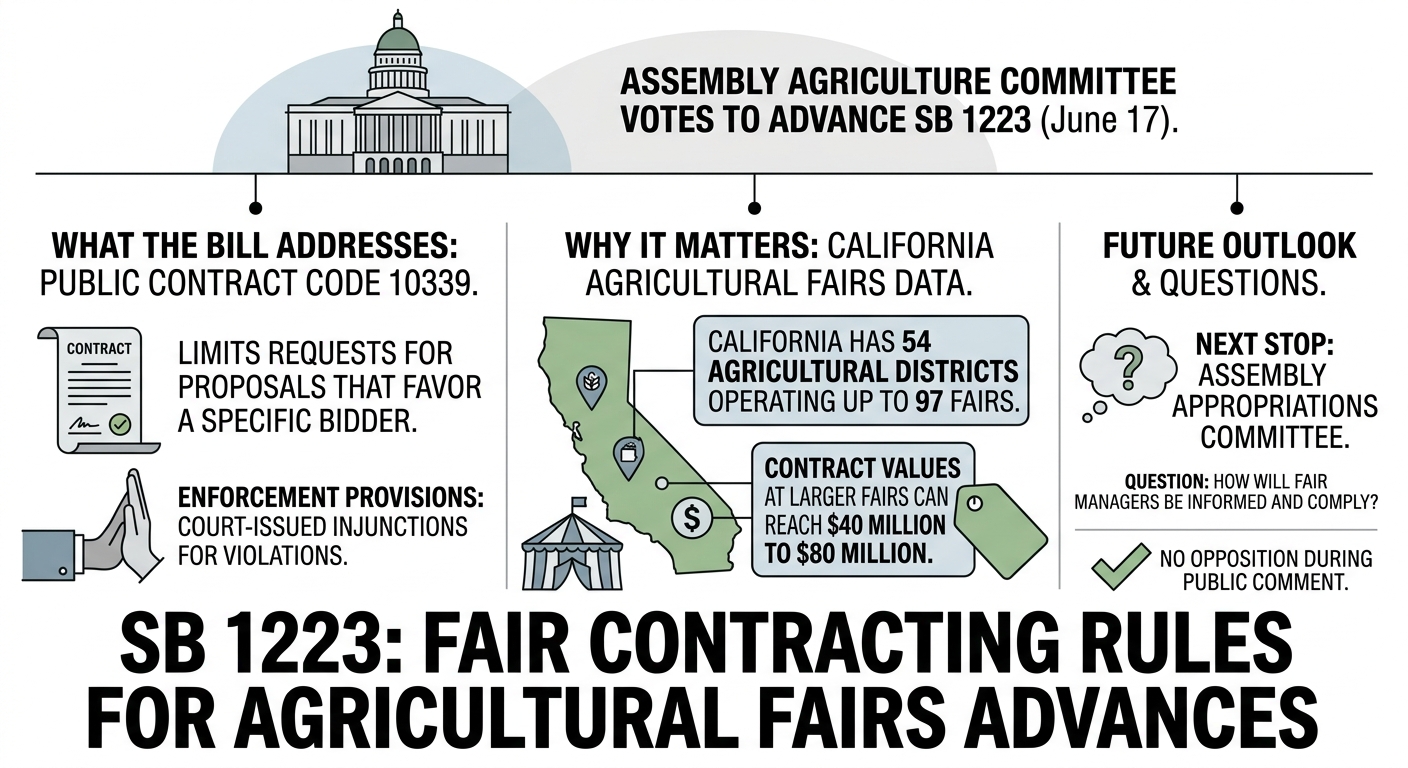 Assembly Agriculture Committee advances SB 1223 on fair contracting rules