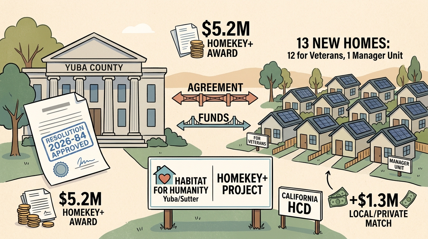 Yuba supervisors authorize Homekey+ agreement with Habitat for Humanity