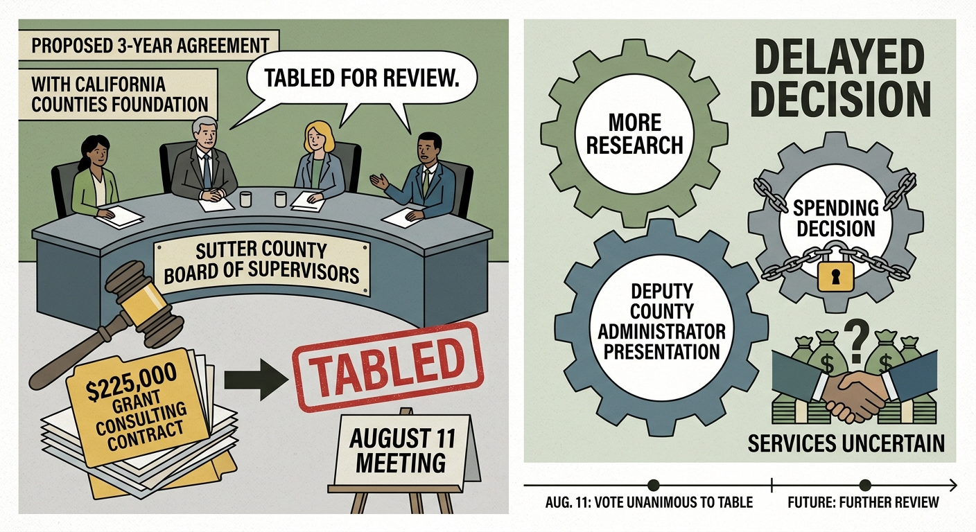 Sutter supervisors table $225,000 grant-consulting contract for more review