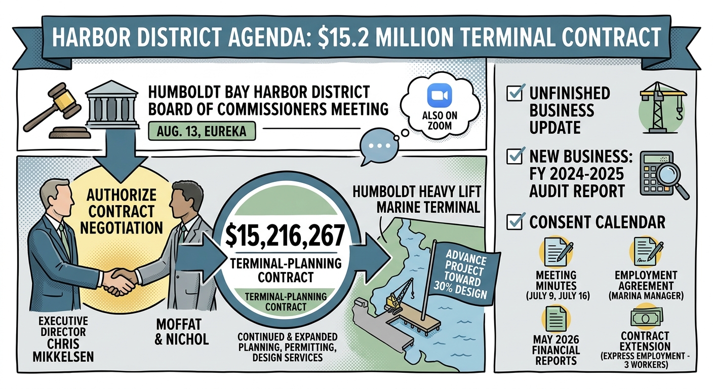 Harbor district agenda puts $15.2 million terminal-planning contract before board