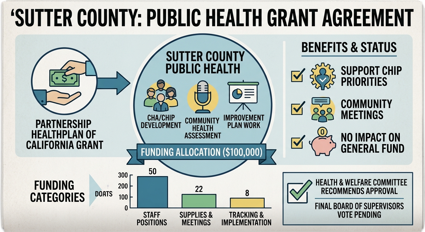 Sutter County committee advances $100,000 Partnership HealthPlan grant for public health planning