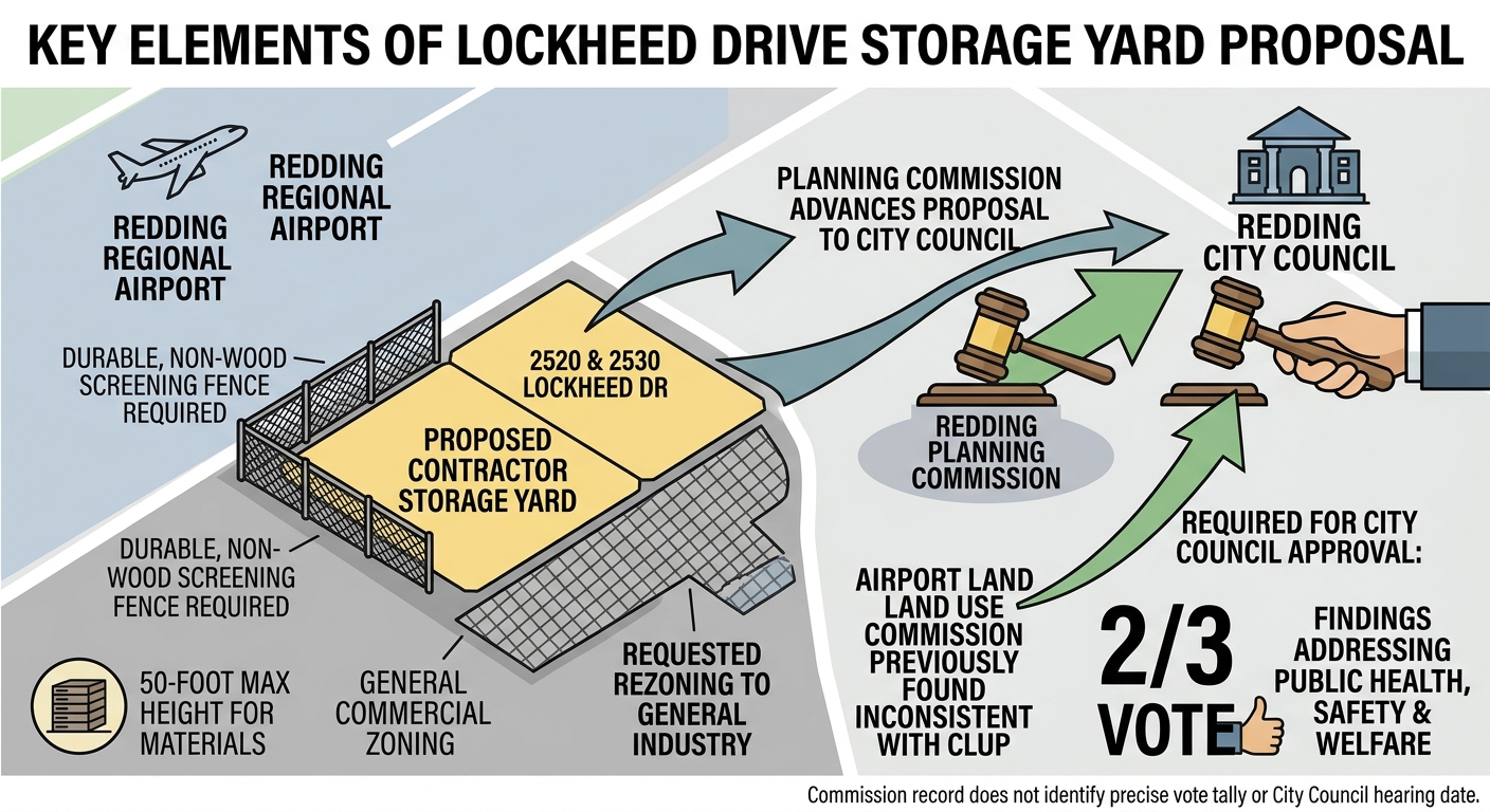 Redding commission advances Lockheed Drive storage-yard proposal