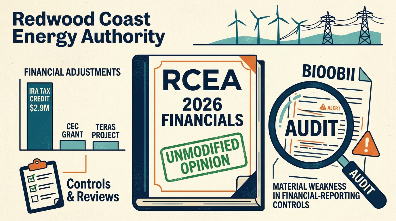 RCEA audit gives clean opinion but flags weakness in financial-reporting controls