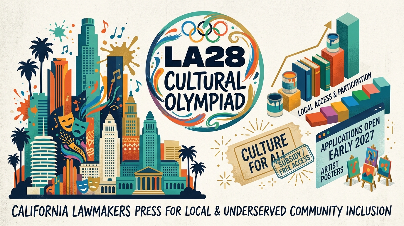 LA28 outlines Cultural Olympiad access plans as California lawmakers press for local participation