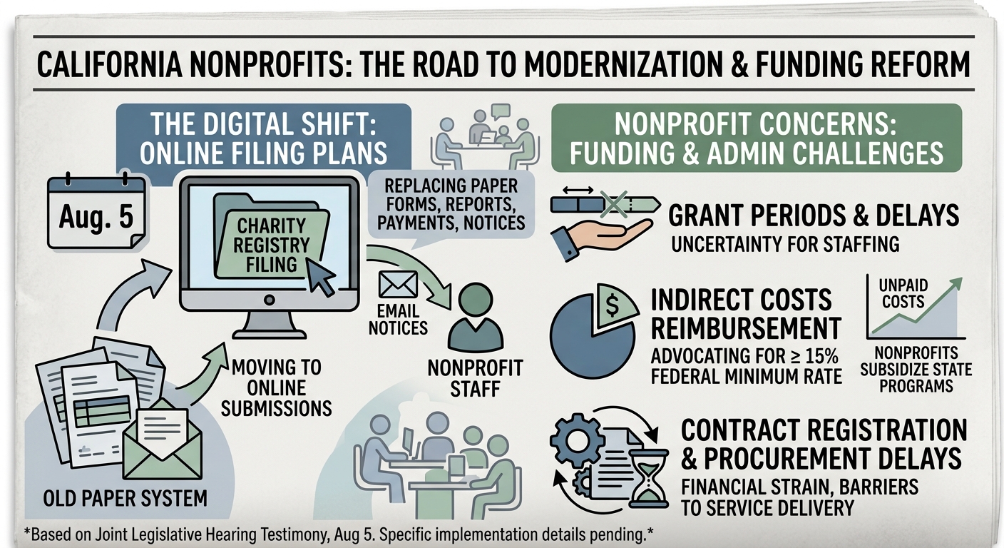 California nonprofits hear plans for online charity filings amid complaints over grant delays