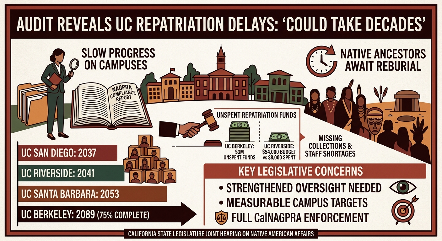 Auditors say UC repatriation of Native ancestors could take decades at some campuses