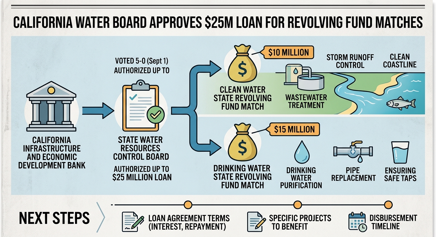California water board authorizes up to $25 million for revolving-fund state matches
