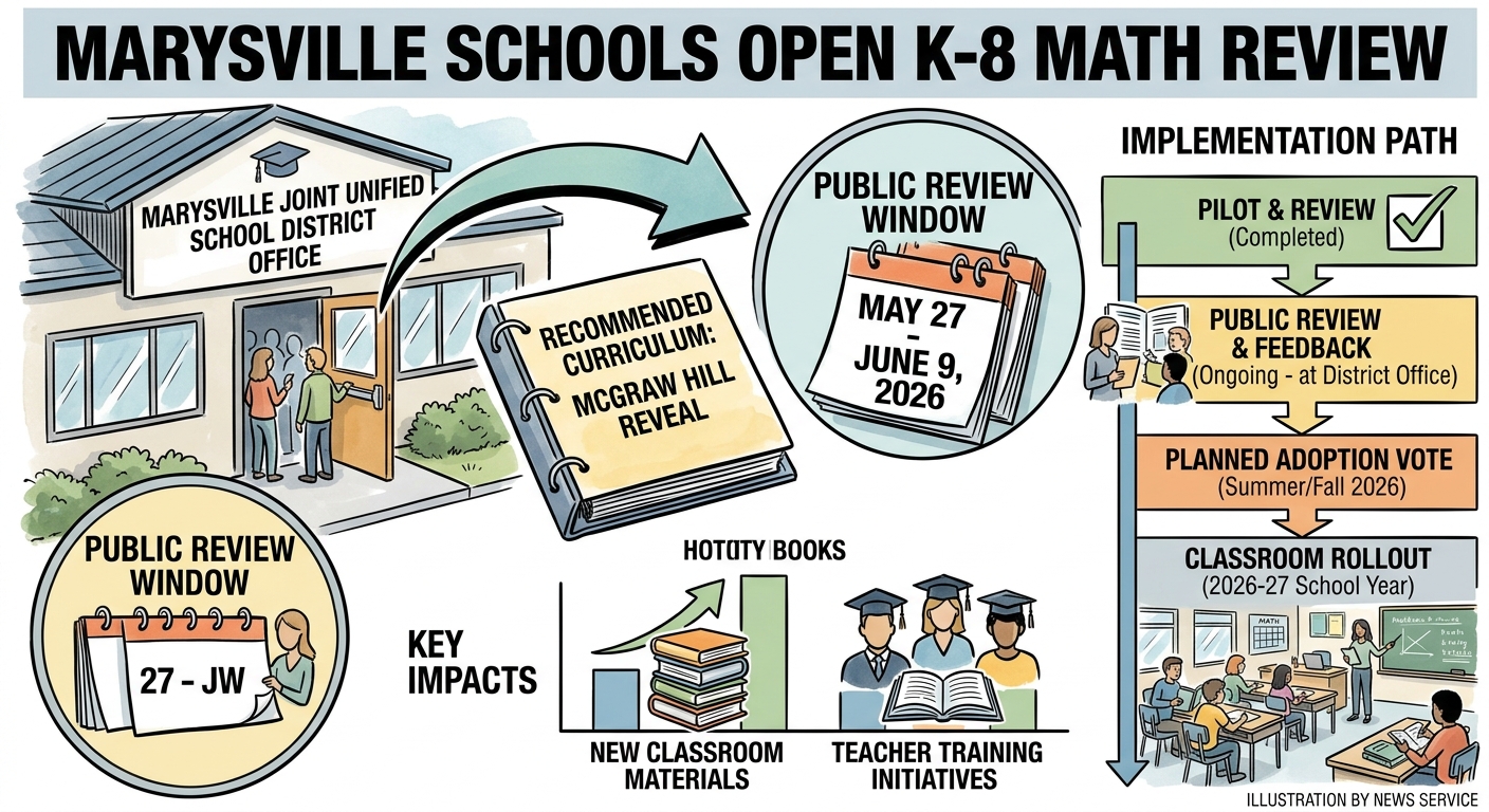 Marysville school board opens public review on recommended K-8 math curriculum