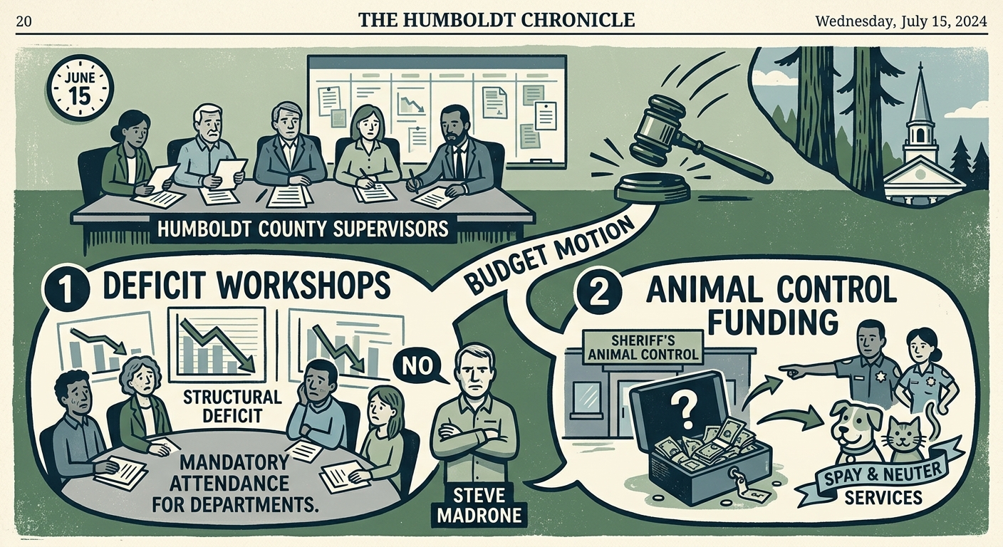Humboldt supervisors add deficit workshops, animal-control funding task to budget motion
