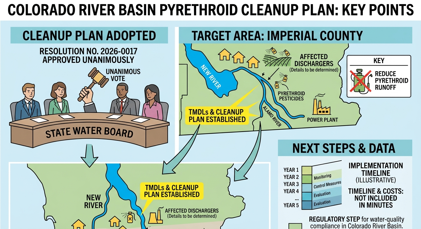 State Water Board adopts Colorado River Basin pyrethroid cleanup plan