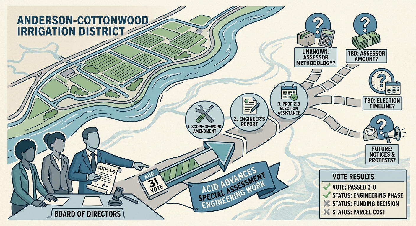 ACID advances special assessment engineering work after Aug. 31 vote