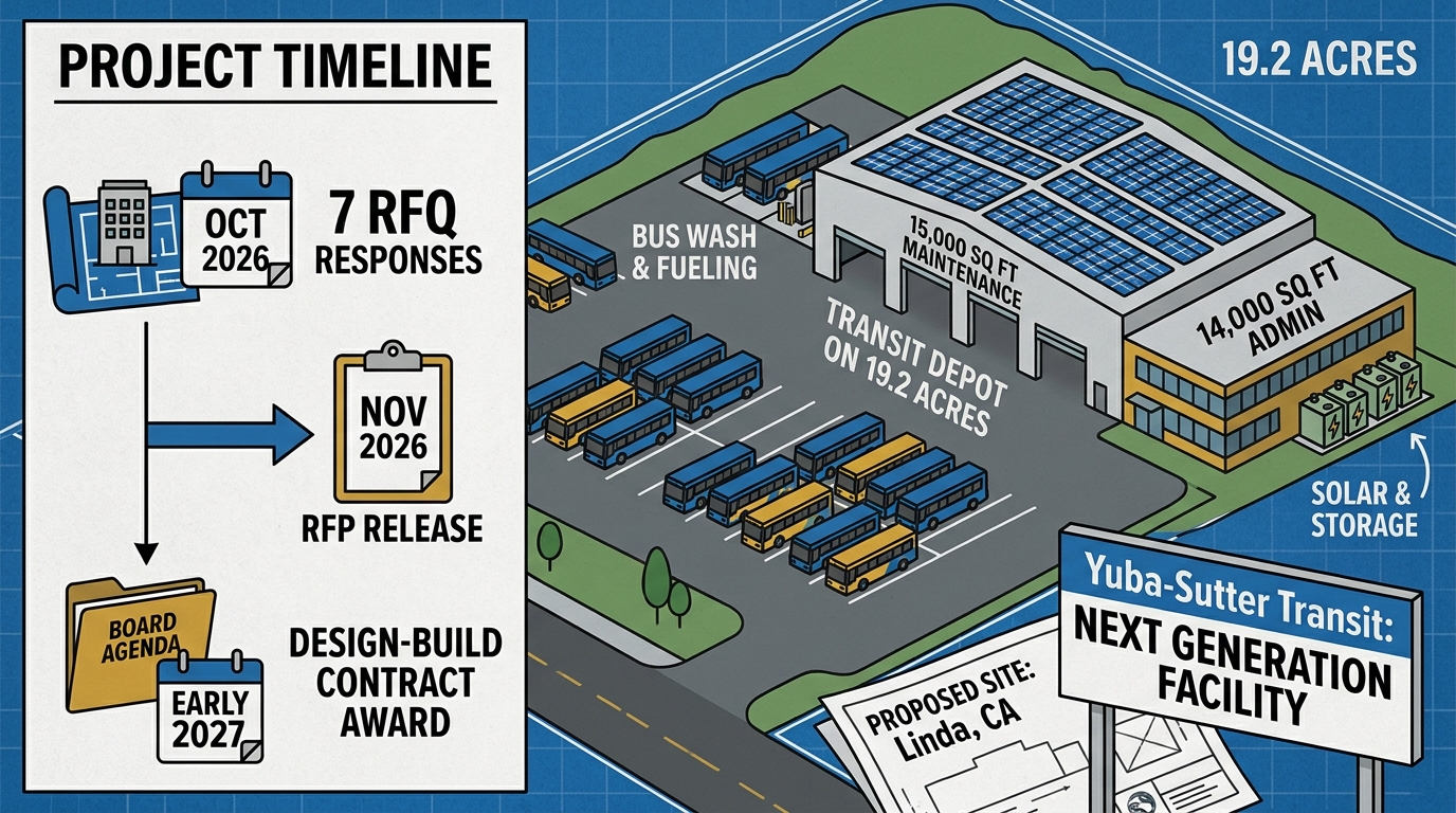 Yuba-Sutter Transit prepares design-build competition for planned Linda facility