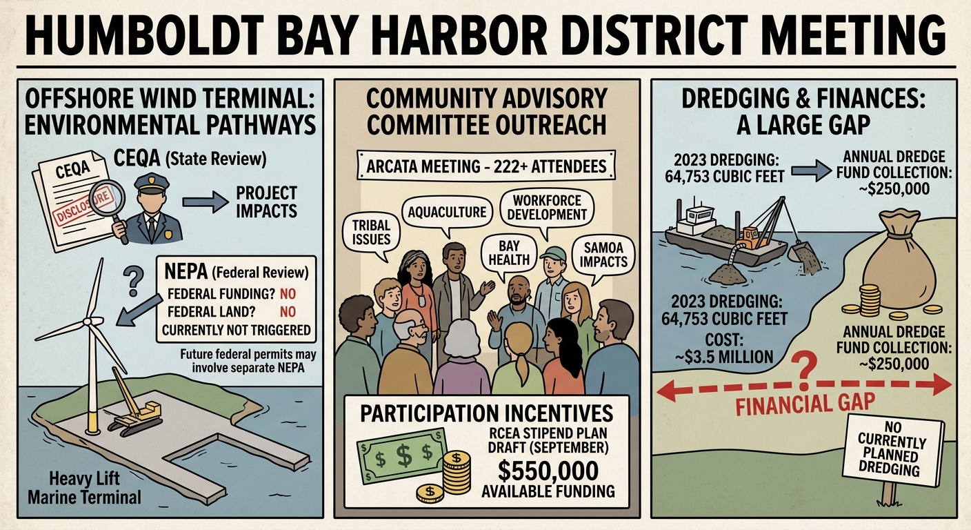 Harbor district weighs offshore wind terminal review, NEPA questions and dredging gap